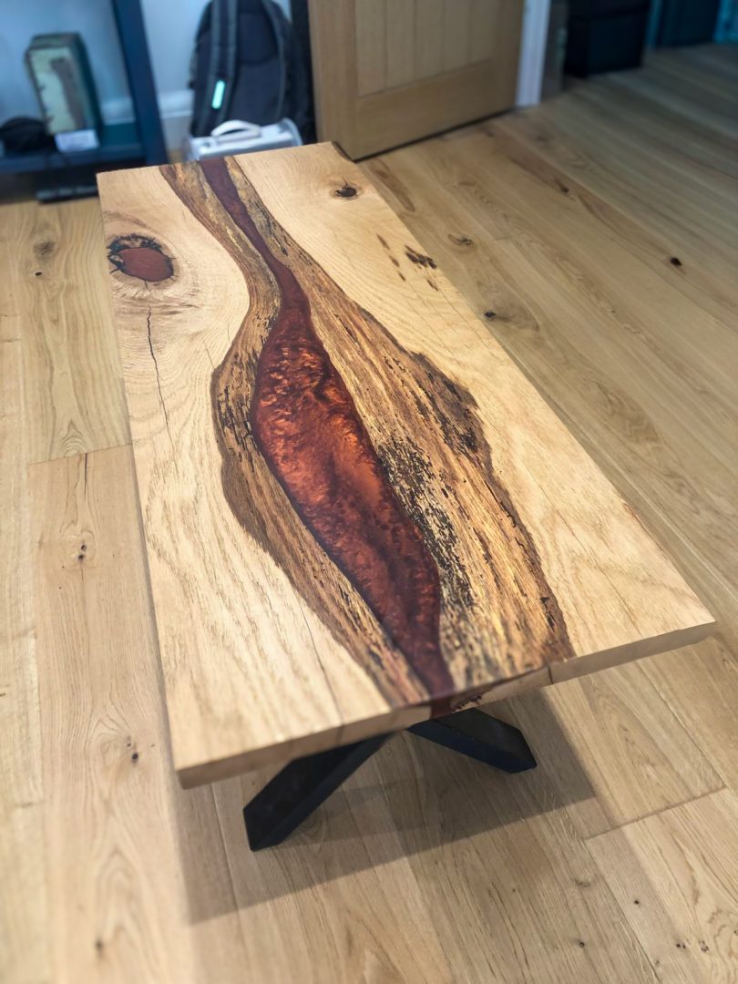 Epoxy Resin Oak Coffee Table