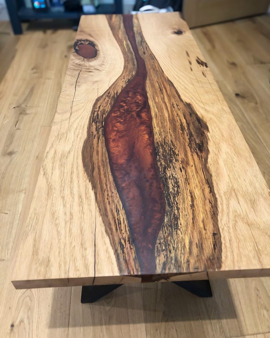 Epoxy Resin Oak Coffee Table